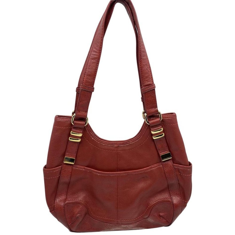 TIGNANELLO Red Leather Shoulder Bag